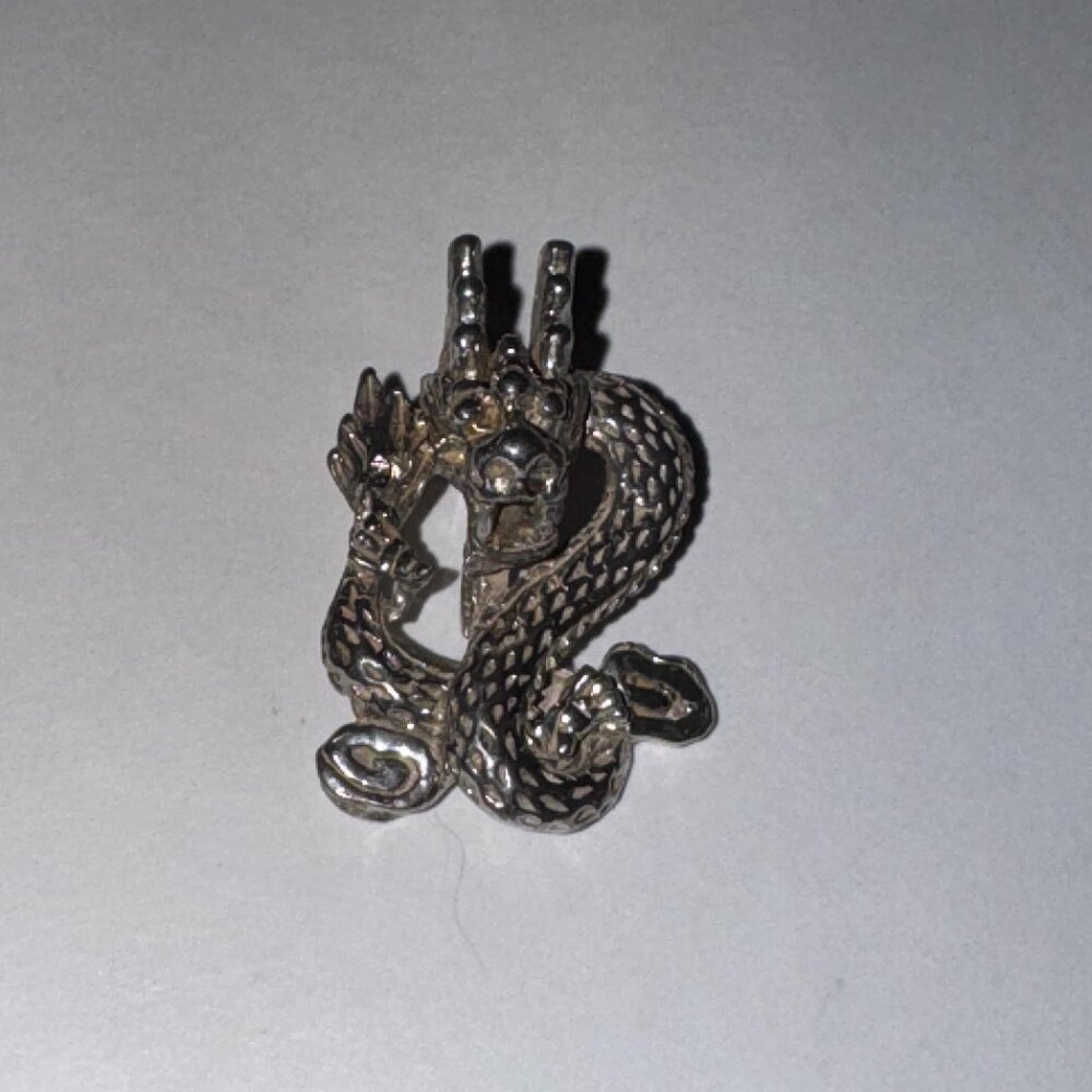 Handmade Sterling Silver Asian Dragon Pendant